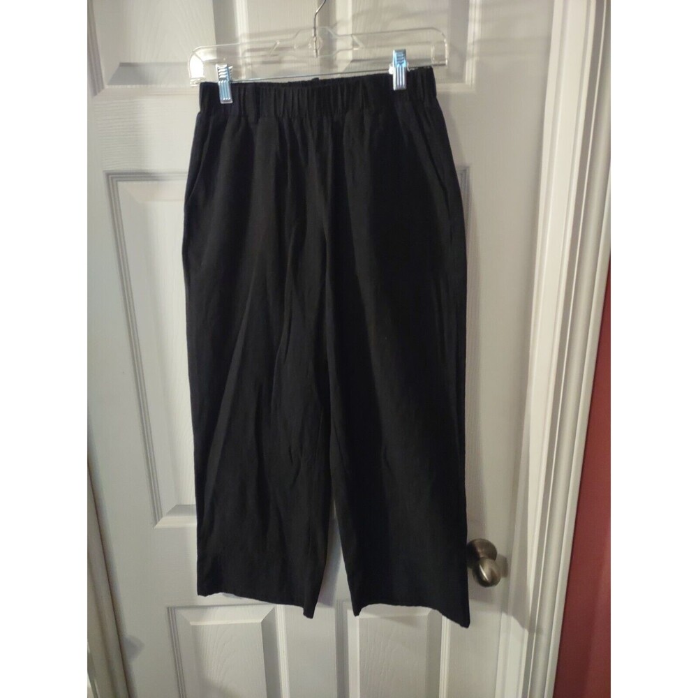 Unbranded Casual Pull On Capri Pants Size S Black